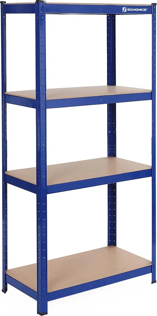 Estante de arrumação garagens, escritorio, arrumos cargas até 520 kg, 160 x 80 x 40 cm Azul