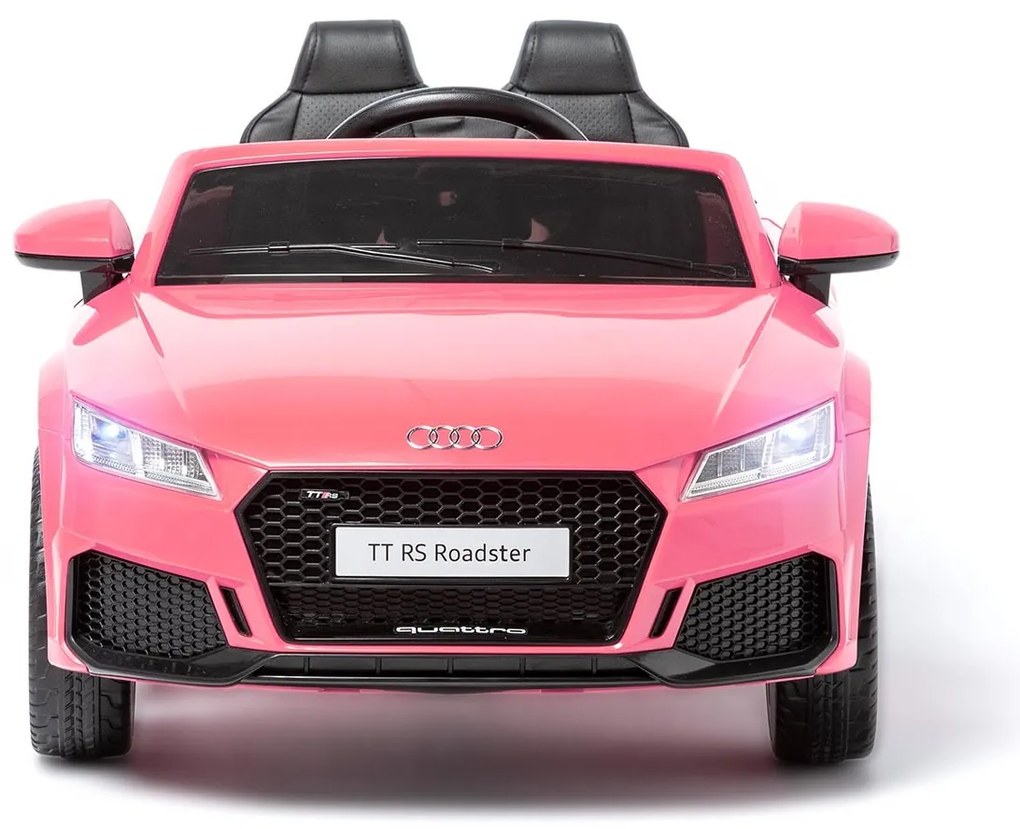 AUDI TT RS 12V PREMIUM CARRO ELÉTRICO INFANTIL 12V BANCO EM COURO E BORRACHA ROSA