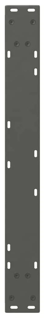 Pés para mesa de jantar 2 peças antracite 80x(72-73,3) cm aço