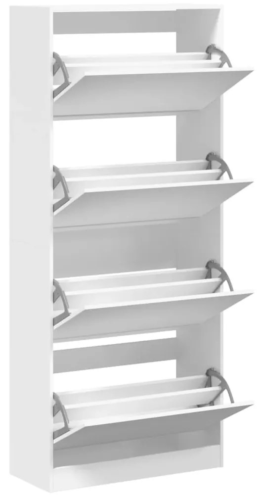 Sapateira com 4 gavetas articuladas 80x34x187,5 cm branco