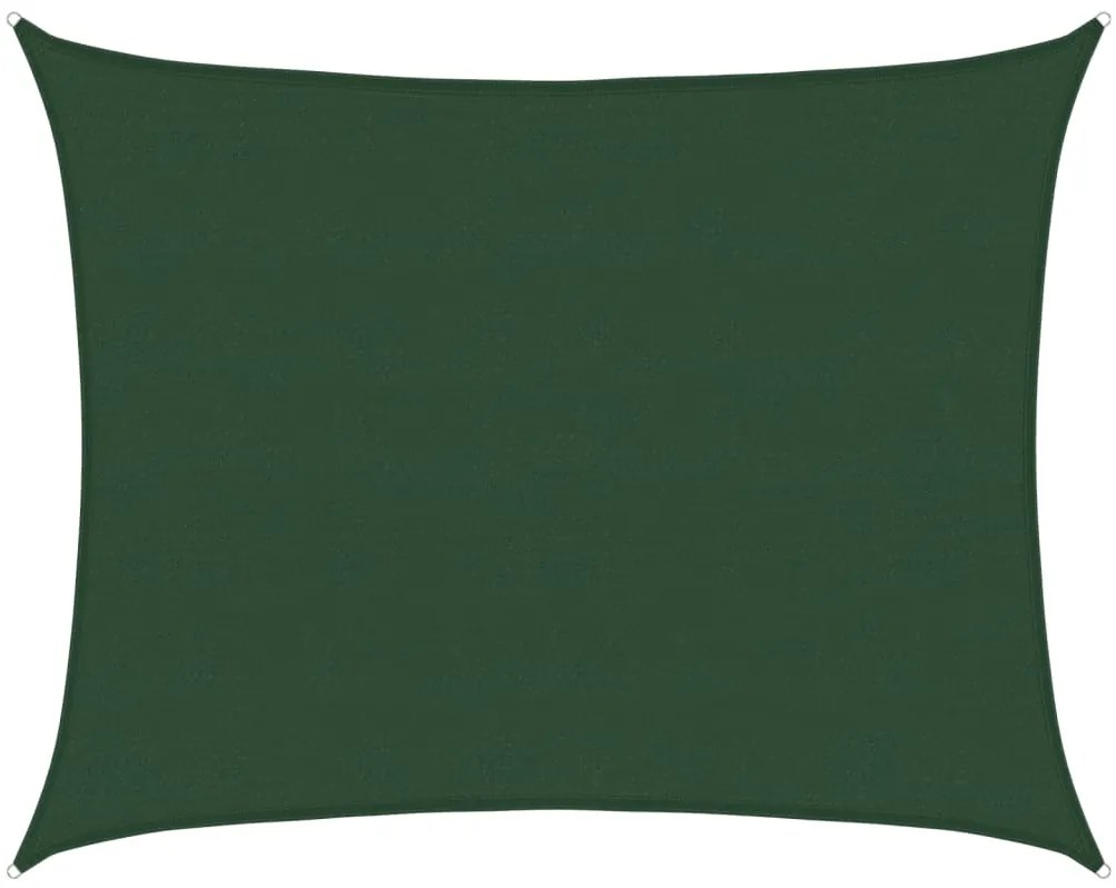 Para-sol estilo vela 160 g/m² 6x8 m PEAD verde-escuro