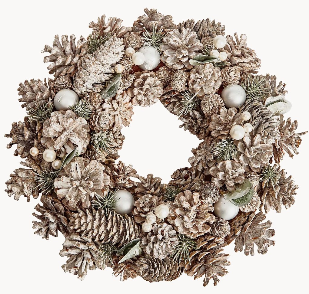 Coroa de Natal Pearly, Ø 34 cm