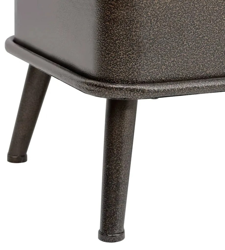Banco de arrumação com encosto 110 cm couro artificial preto