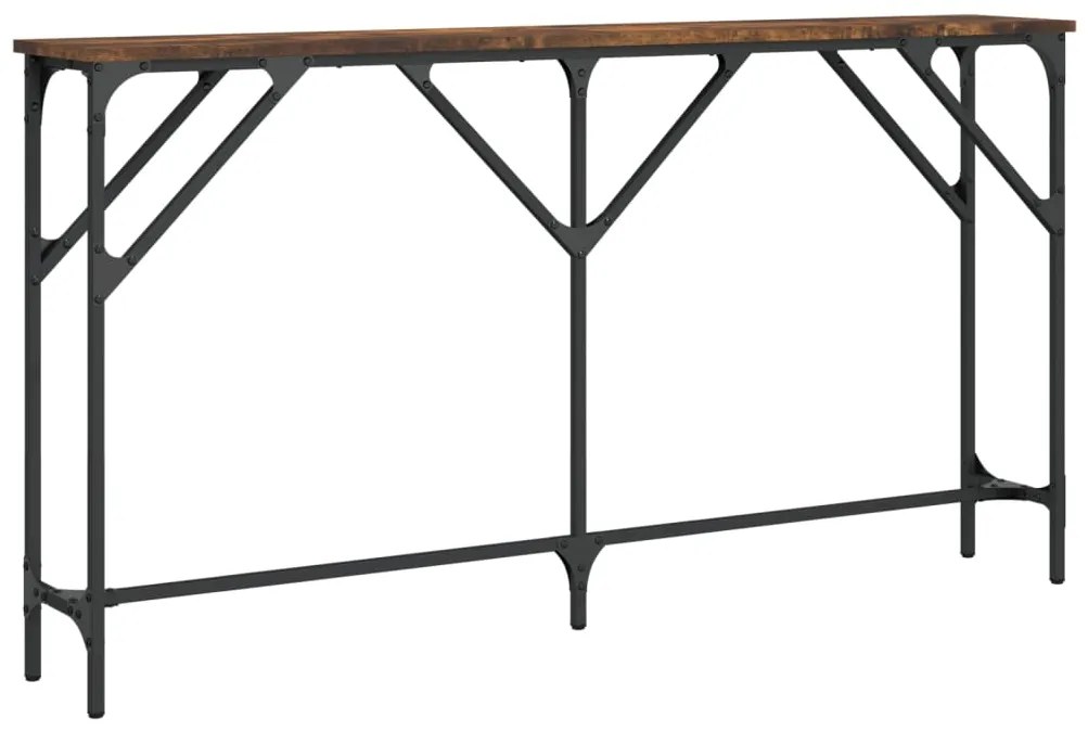 Mesa consola 140x23x75 cm derivados de madeira carvalho fumado