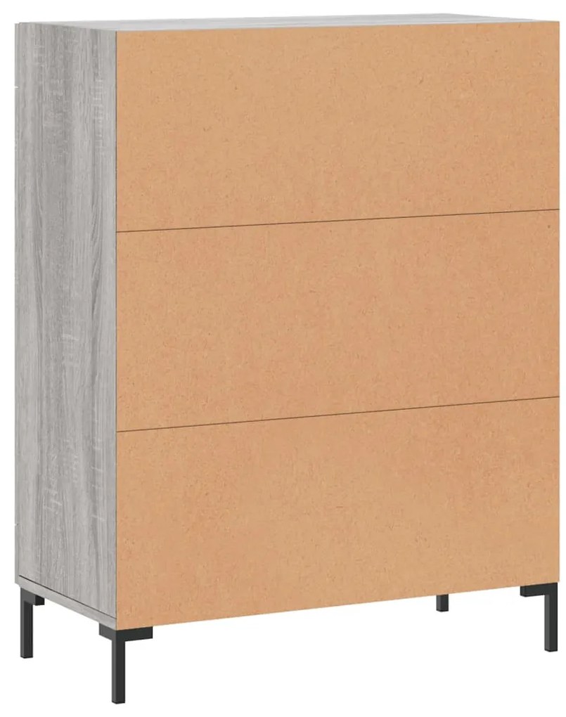 Aparador 69,5x34x90 cm derivados de madeira cinzento sonoma