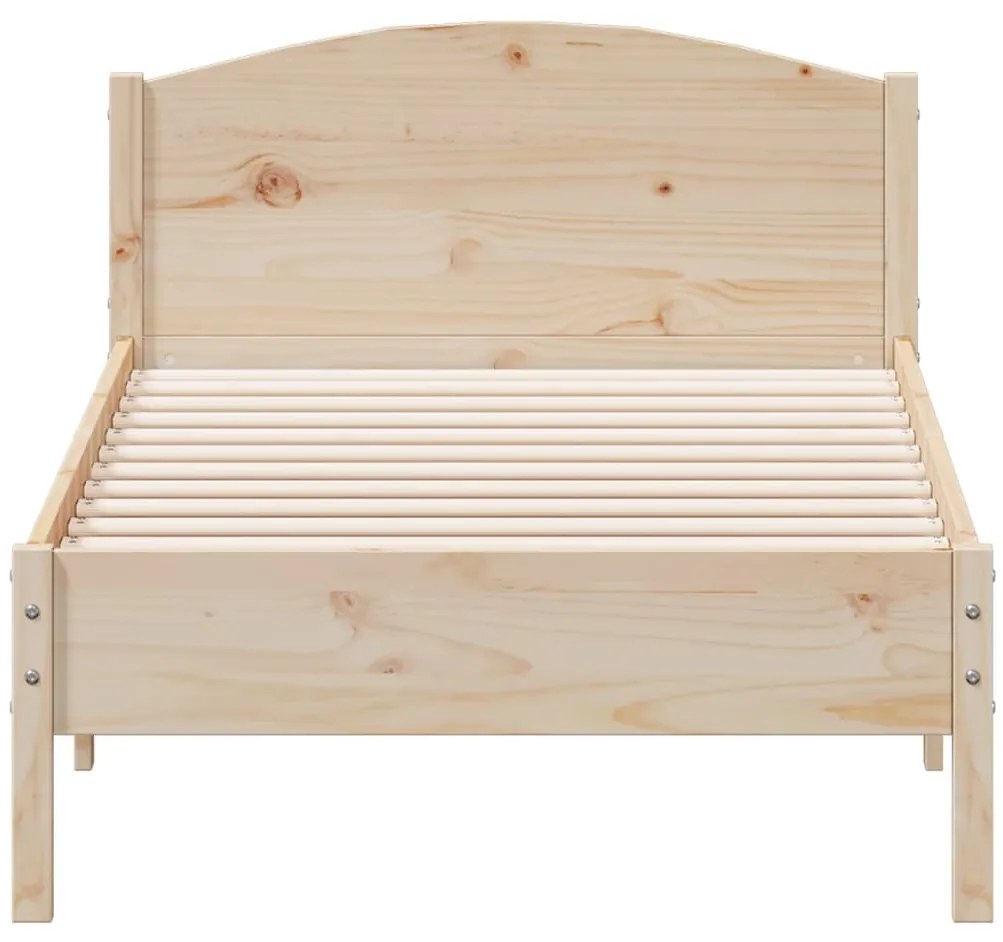 Cama sem colchão 75x190 cm madeira de pinho maciça
