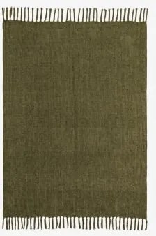 Manta Plaid Em Chenille Maidina Verde Azeitona Intenso & 140 X 200 Cm - Sklum