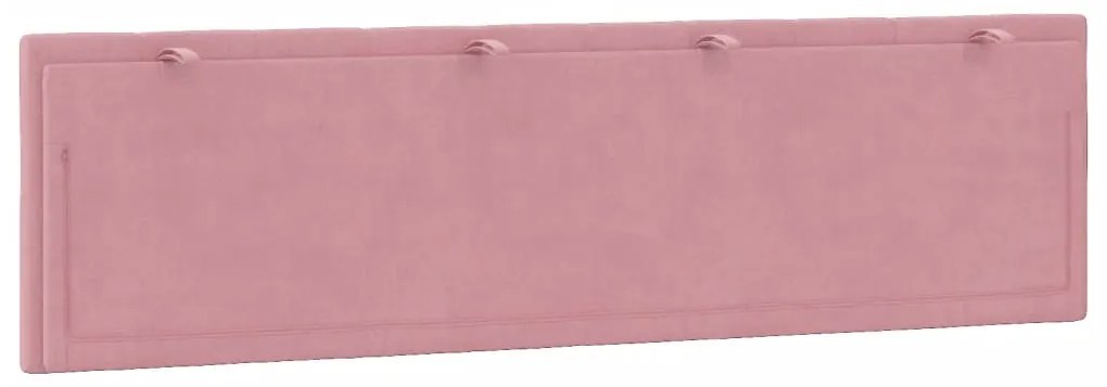 Almofadão de cabeceira 180 cm veludo rosa