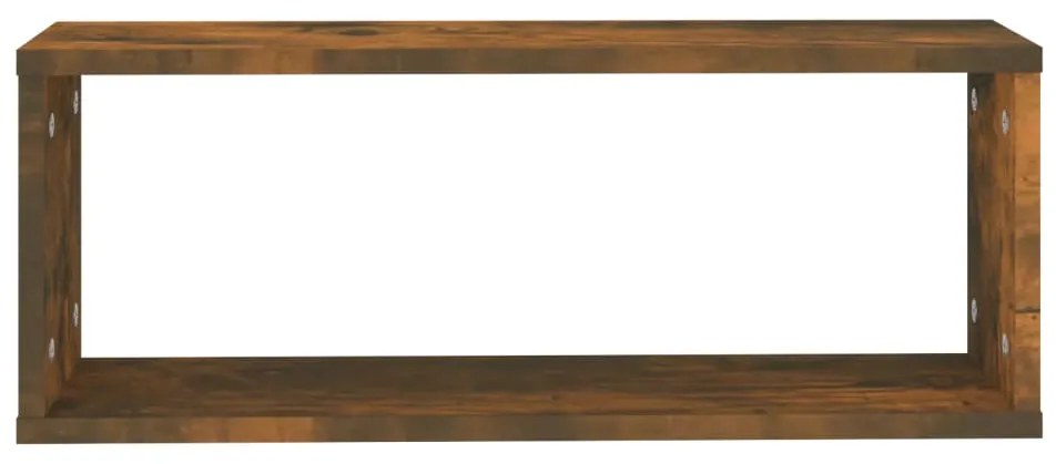 Prateleiras parede 6 pcs madeira processada 60x15x23 cm fumado