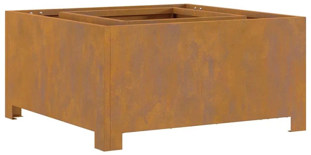Fogo de Chão Quadrado 60x60x30 cm Aço Envelhecido