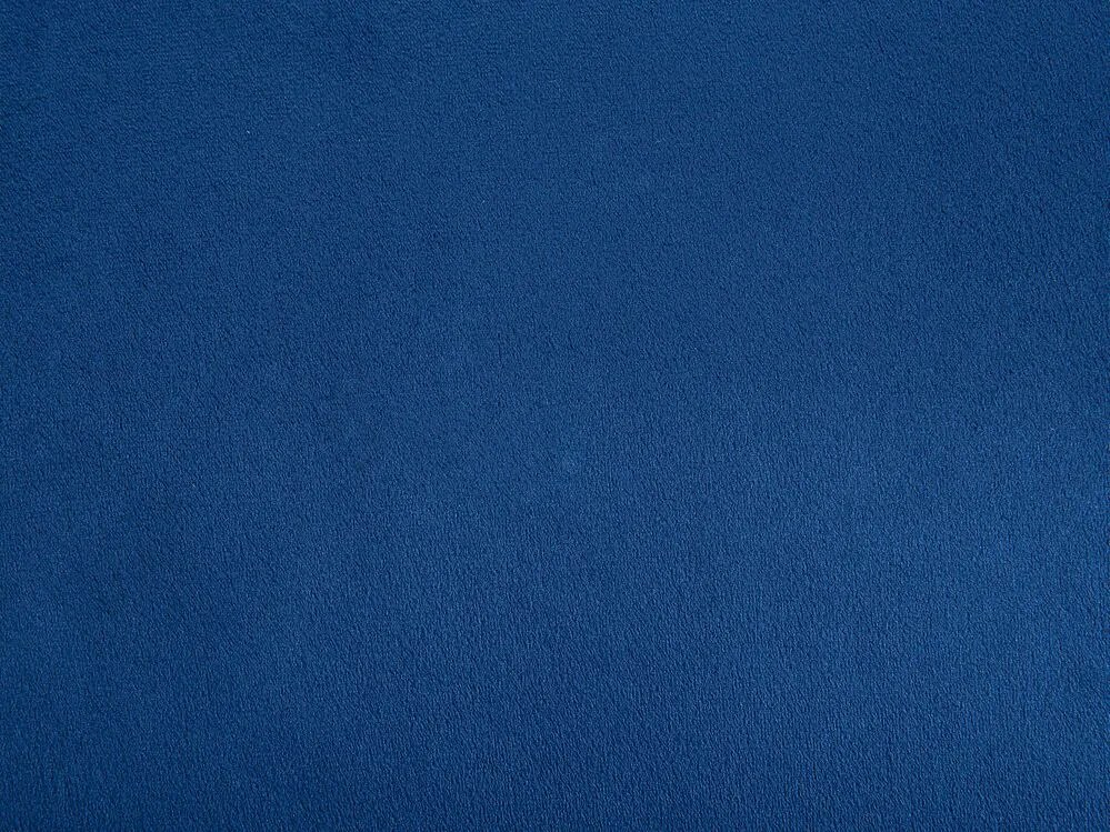 Chaise-longue à esquerda em veludo azul marinho BIARRITZ Beliani