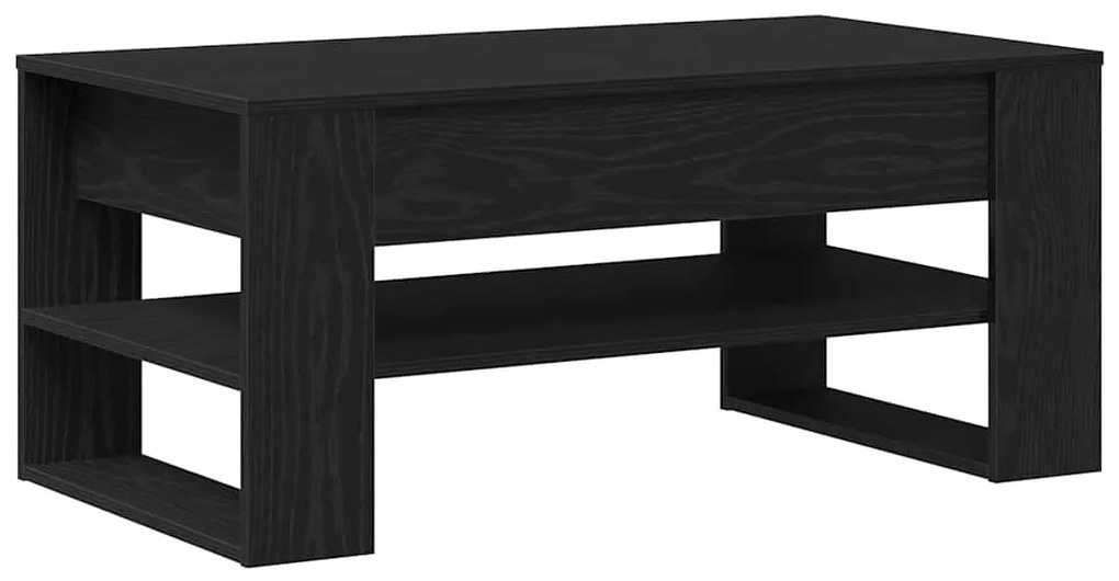 Mesa de Centro vidaXL Carvalho Preto 102x55x45 cm em Madeira Engenheir