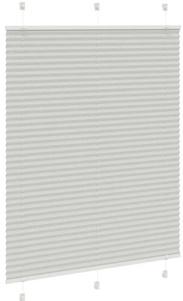 Cinzento Luz Plissada Cega 105x150 cm Largura Tecido 104,4cm