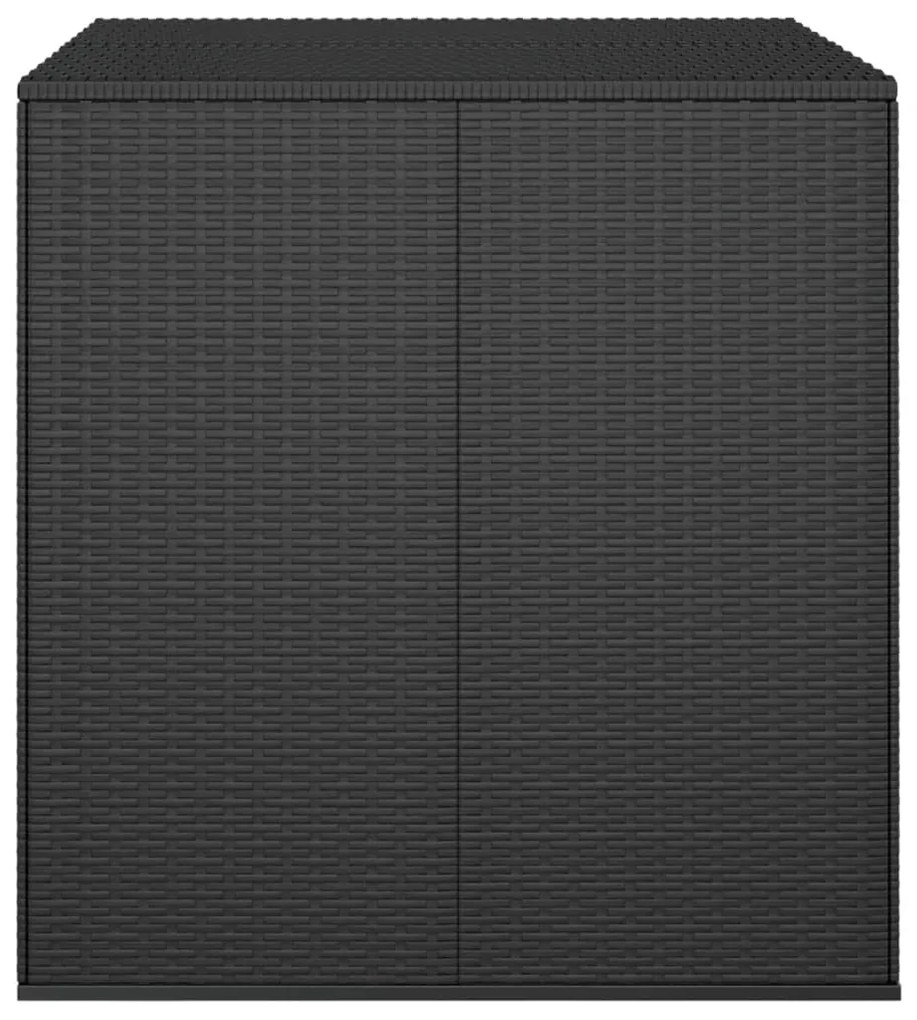 Caixa para almofadões de jardim 100x97,5x104 cm vime PE preto