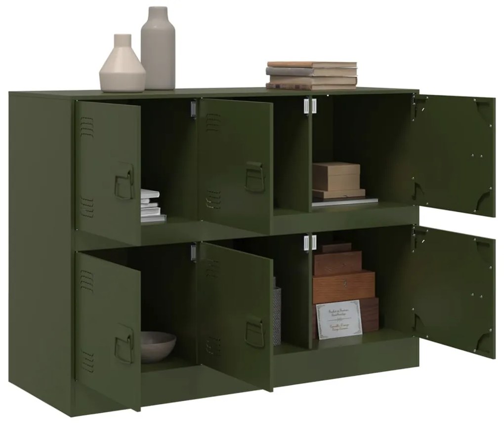 Aparador 99x39x73 cm aço verde azeitona
