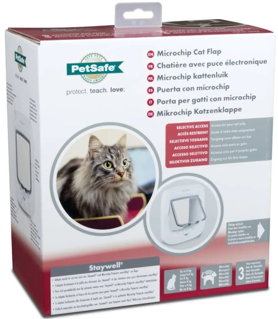 Porta para gatos com microchip branco PPA19-16145