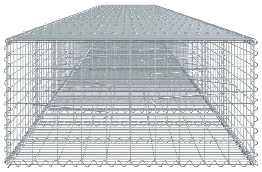 Cesto gabião com cobertura 1200x100x50 cm ferro galvanizado