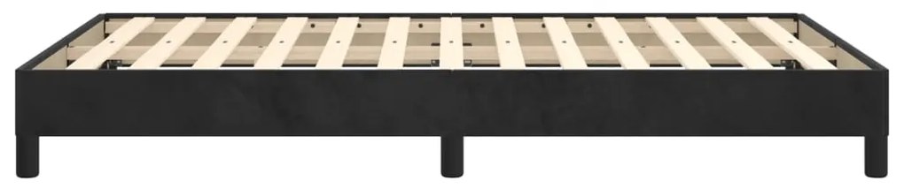 Estrutura de cama sem colchão 120x190 cm Veludo preto