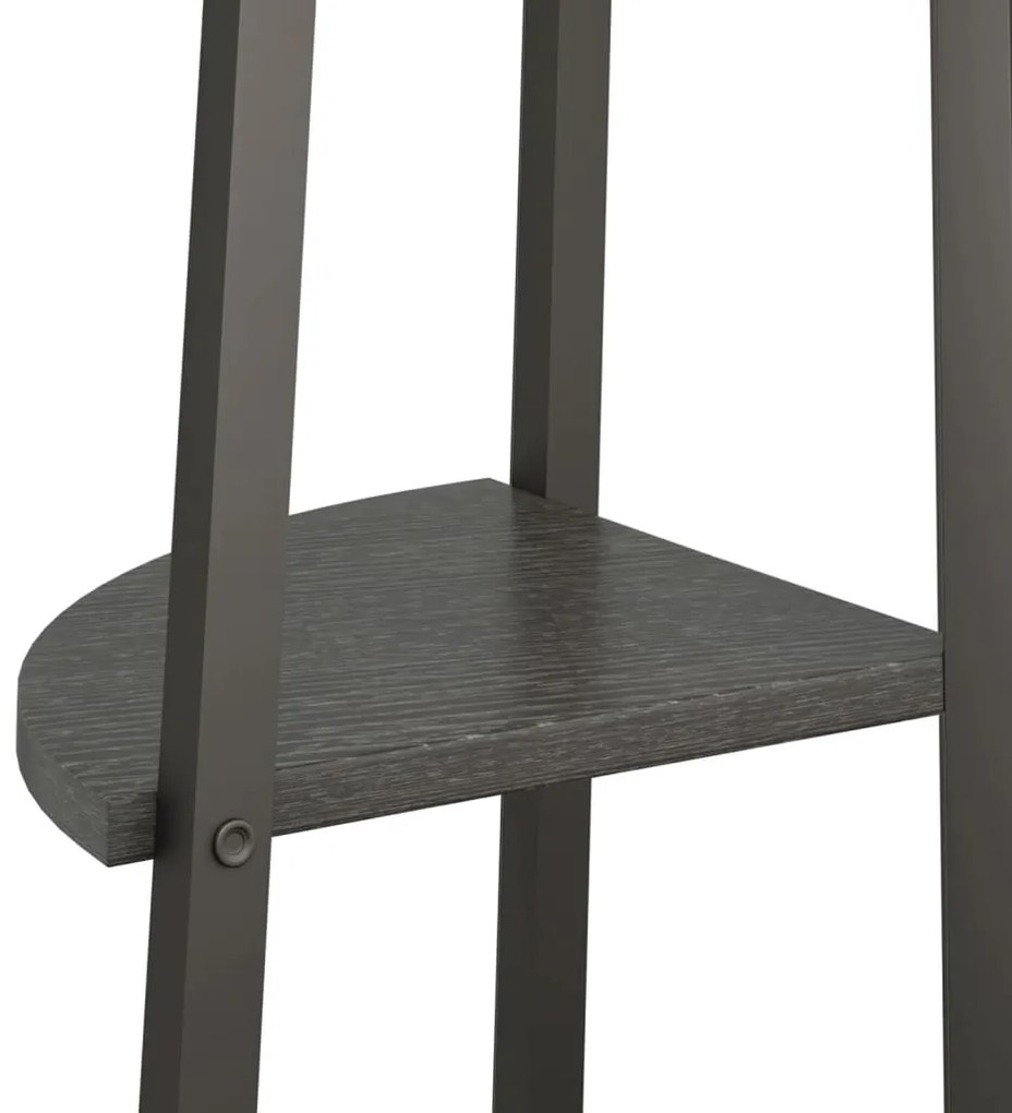 Estante canto 3 prateleiras 45,5x31,5x120 cm preto