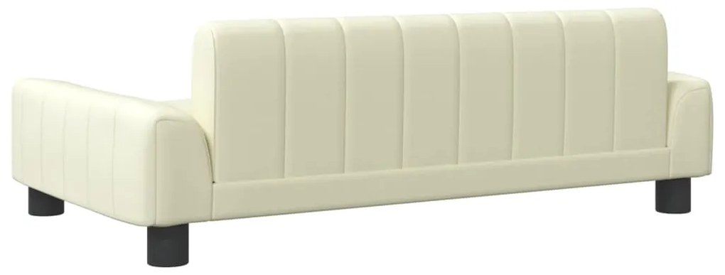 Sofá infantil 90x53x30 cm couro artificial cor creme