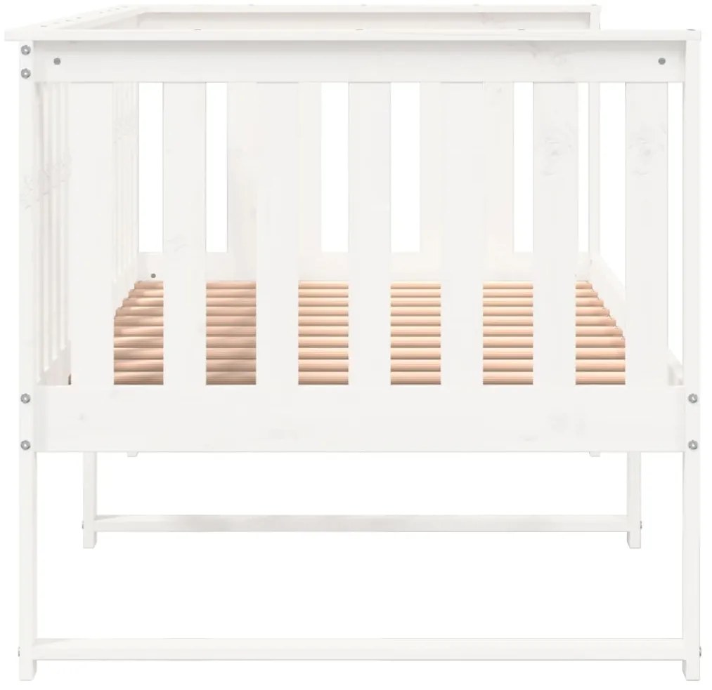 Sofá-cama sem colchão 90x200 cm madeira de pinho maciça branco