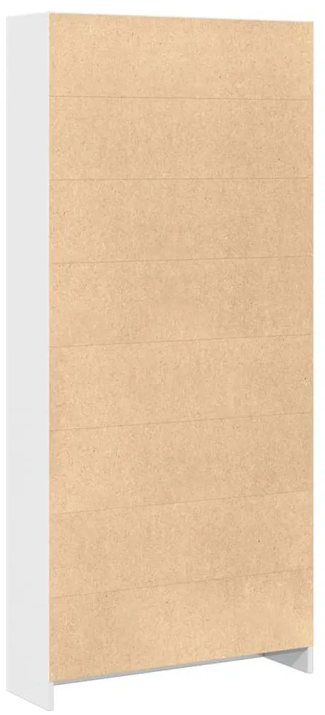 Estante 80x24x176 cm derivados de madeira branco brilhante