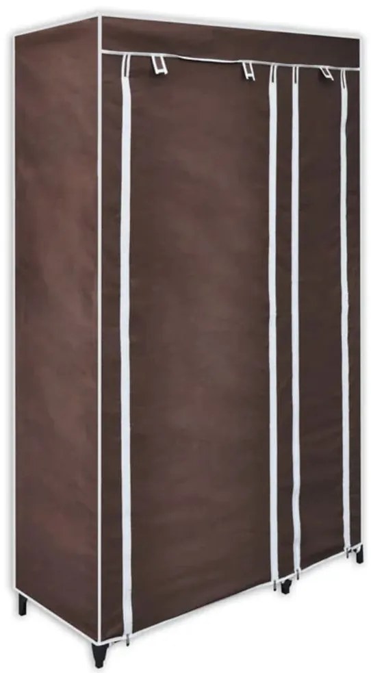 Roupeiro de tecido castanho