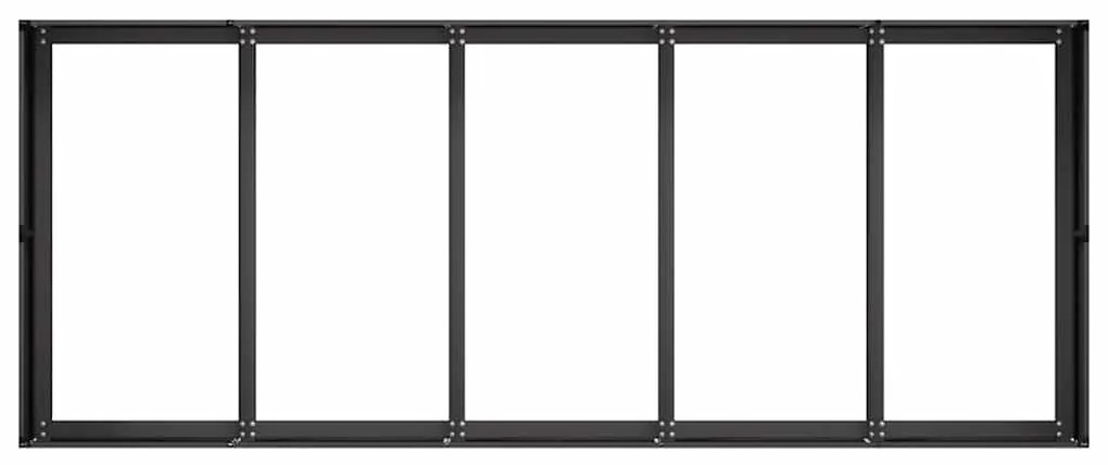 Vaso floreira 200x80x40 cm aço preto
