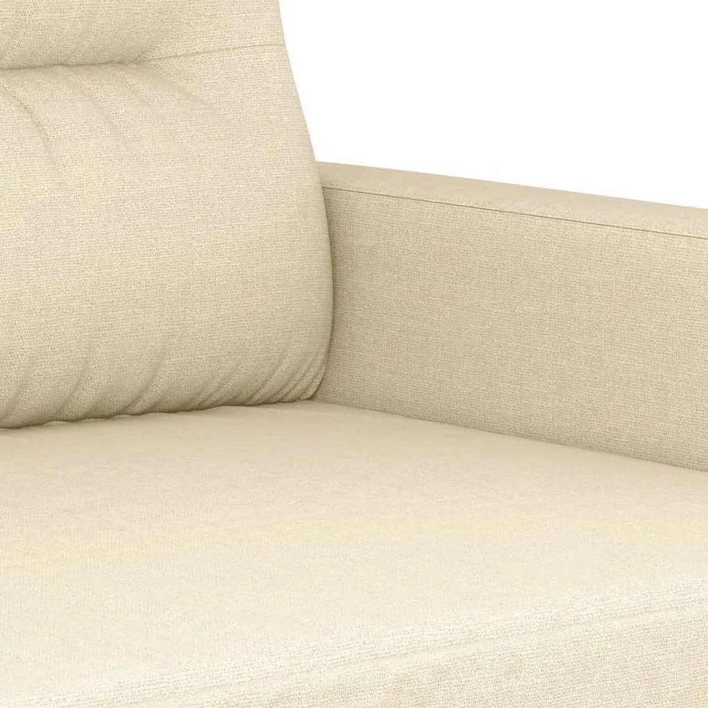 4 pcs conjunto de sofás com almofadas tecido cor creme