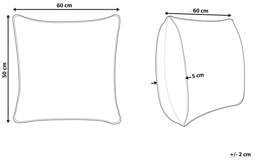 Almofada de alto perfil em microfibra 50 x 60 cm ERRIGAL Beliani