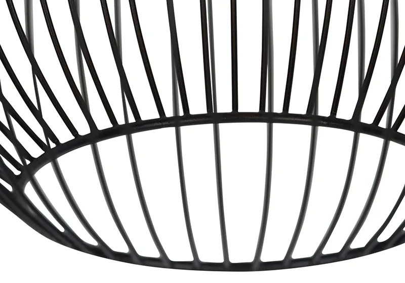 Candeeiro Pendente Design Redondo Preto 30cm - Dos