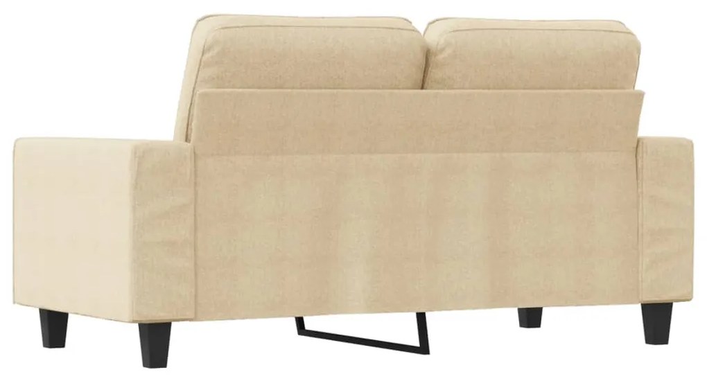 Sofá de 2 lugares tecido 120 cm cor creme