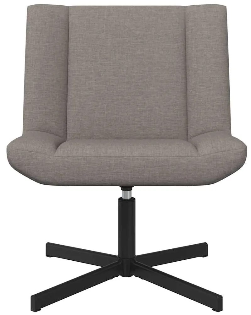Cadeira de Acento Taupe Tecido, Base de Metal Padrão Ergonómica