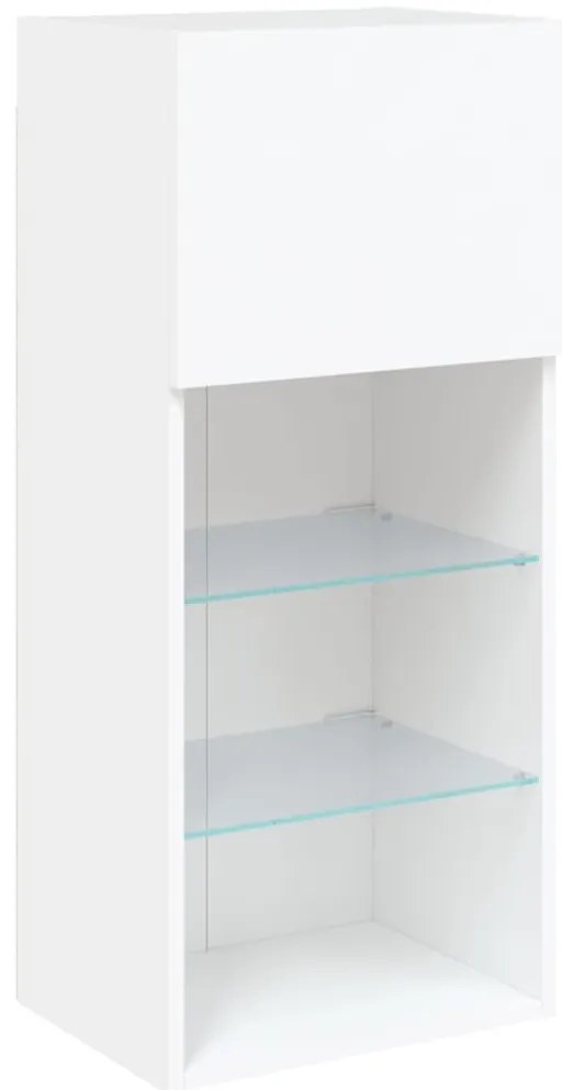 Móvel de TV com luzes LED 40,5x30x90 cm branco