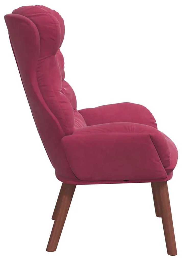 Poltrona Relaxante Vermelha de Veludo
