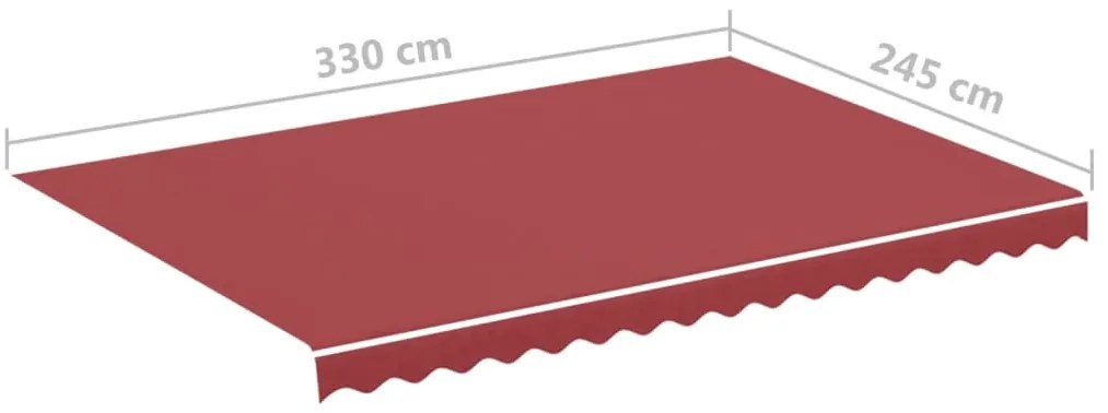 Tecido de substituição para toldo 3,5x2,5 m bordô