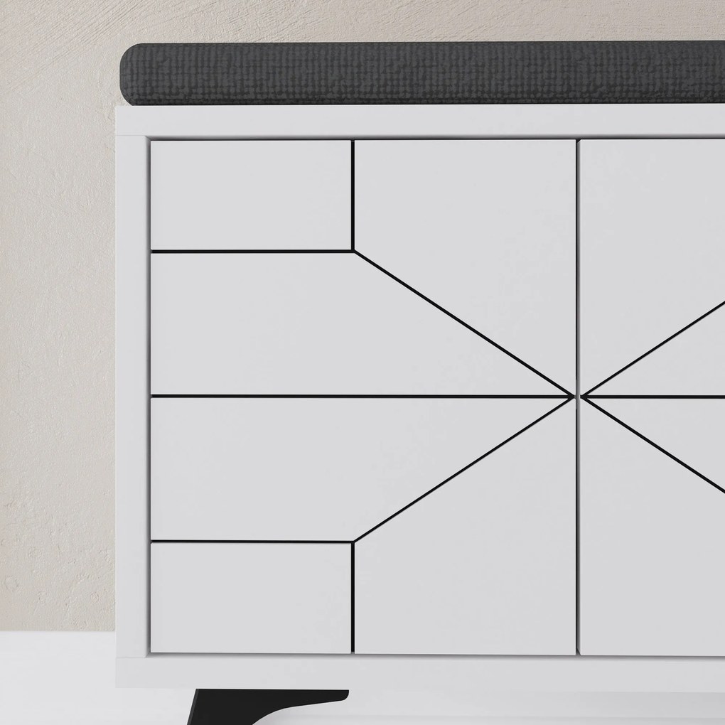 Armário Multiusos Berlin A – Nogueira e Branco – 60x200x35 cm