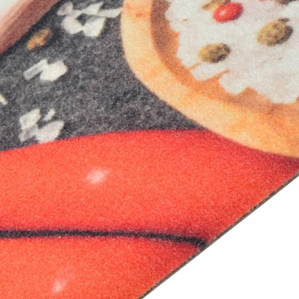 Tapete de cozinha lavável 60x180 cm veludo padrão vegetais