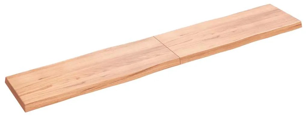 Tampo de mesa com bordas vivas carvalho tratado castanho-claro