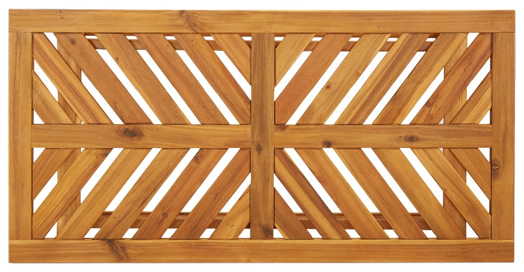 Conjunto de Lounge para Jardim de 3 Peças Madeira Sólida de Acácia