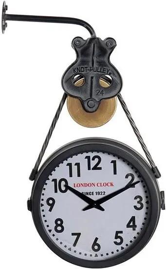 Relógio de Parede DKD Home Decor Metal Cristal (30 x 9 x 55 cm)