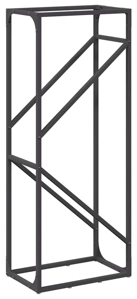 Suporte para lenha 40x25x100 cm aço laminado a frio preto