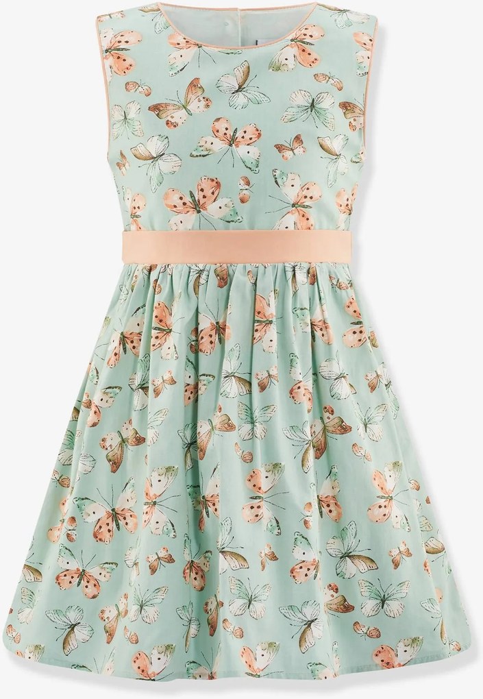 Vestido de festa com borboletas para menina Happy Girls verde pastel