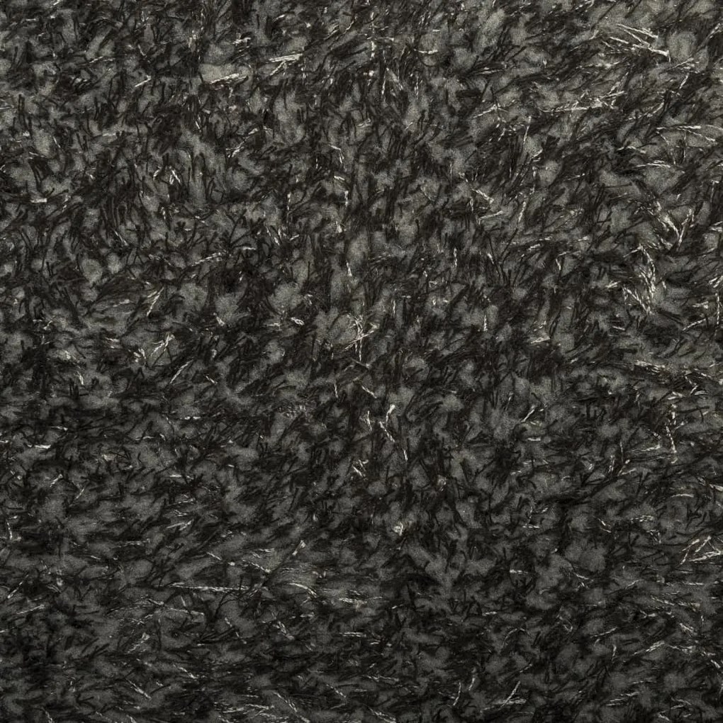 Tapete de pelo alto aspeto brilhante ISTAN Ø 200 cm antracite