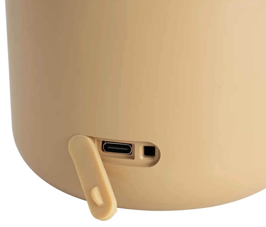 Candeeiro de mesa de exterior dourado com branco, com LED recarregável IP44 - Haard