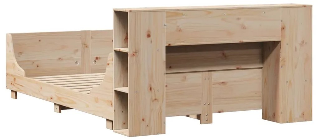 Cama sem colchão 140x190 cm madeira de pinho maciça