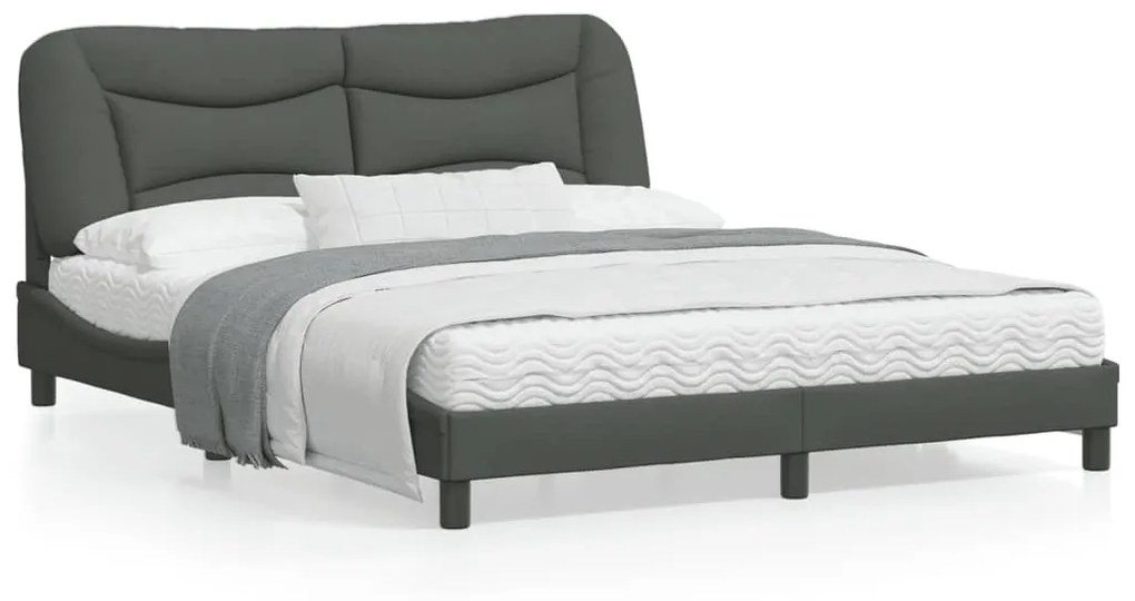 vidaXL Estrutura de cama com LED sem colchão 160x200 cm tecido