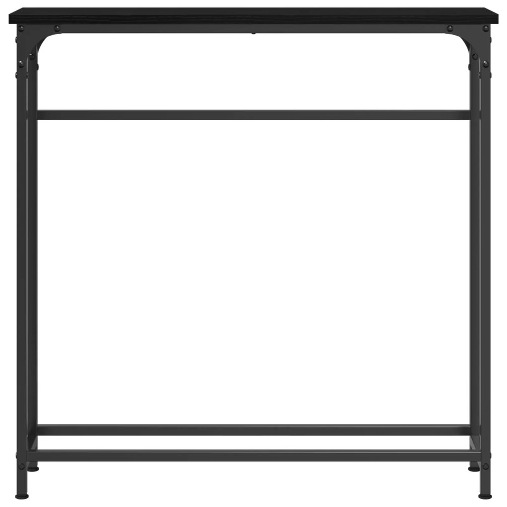 Mesa Console Preto Carvalhos 75x19,5x75 cm Madeira Prensada