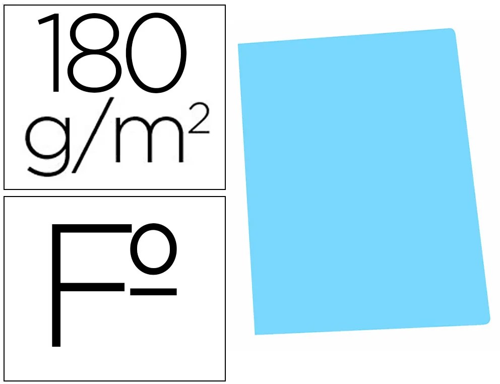 Classificador Gio de Cartolina Folio Celeste Pastel 180 g/m2