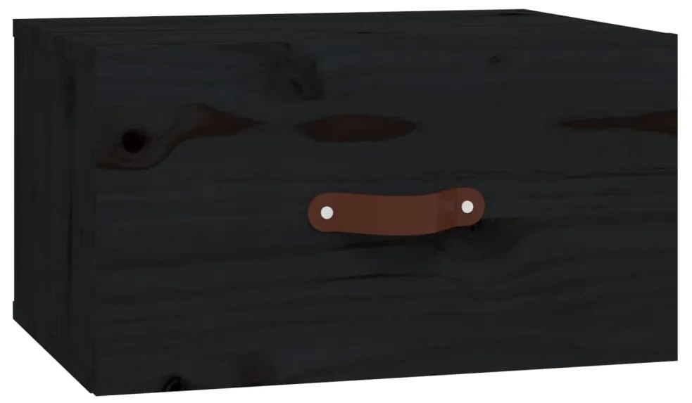 Mesas de cabeceira montagem na parede 2 pcs 40x29,5x22cm preto